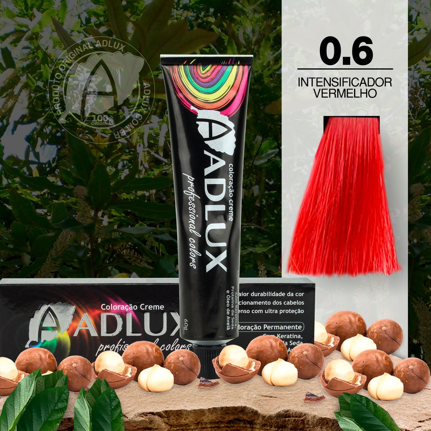 Coloración en Crema Adlux 0.6 Intensificador Rojo - 60g