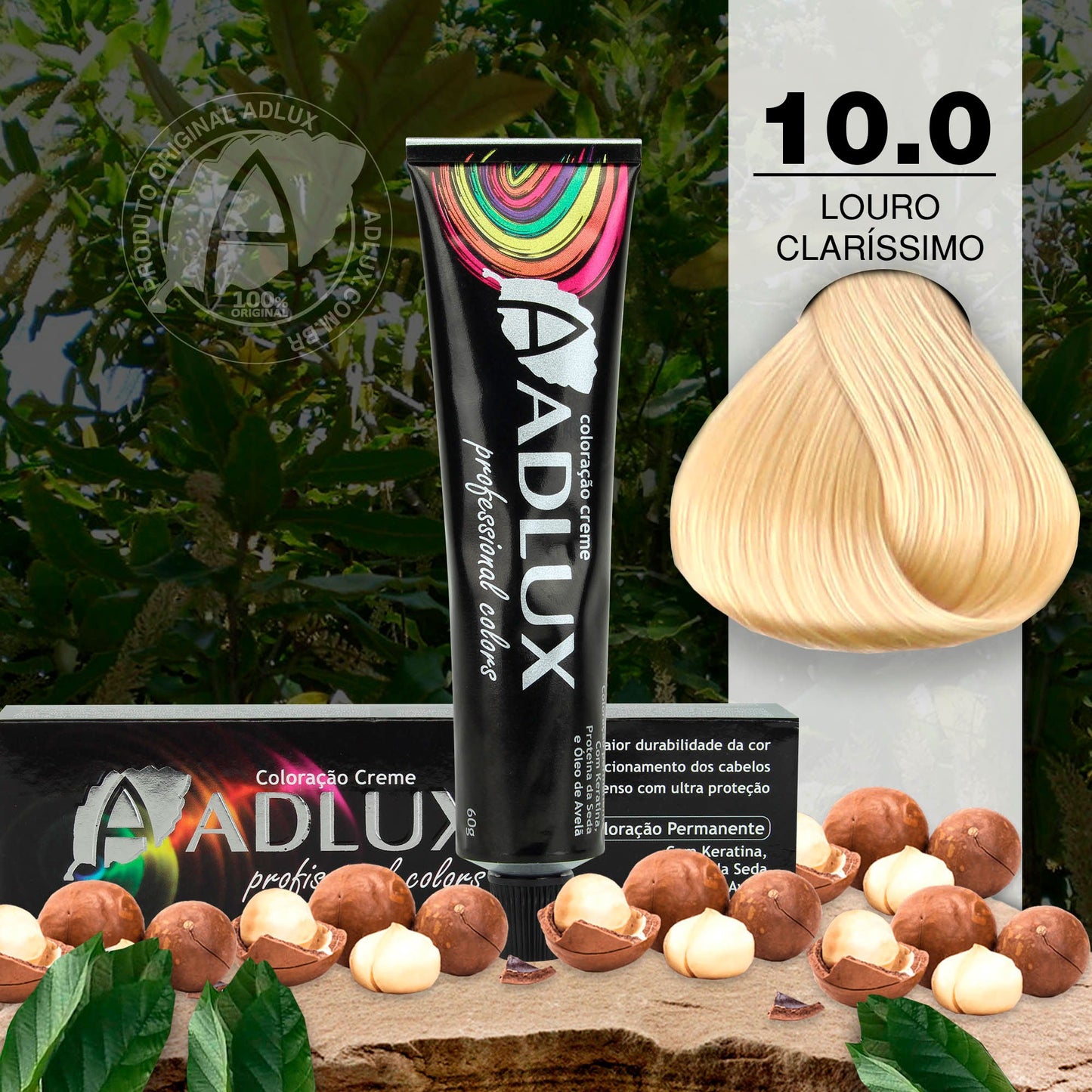Coloración en Crema Adlux 10.0 Rubio Clarísimo - 60g