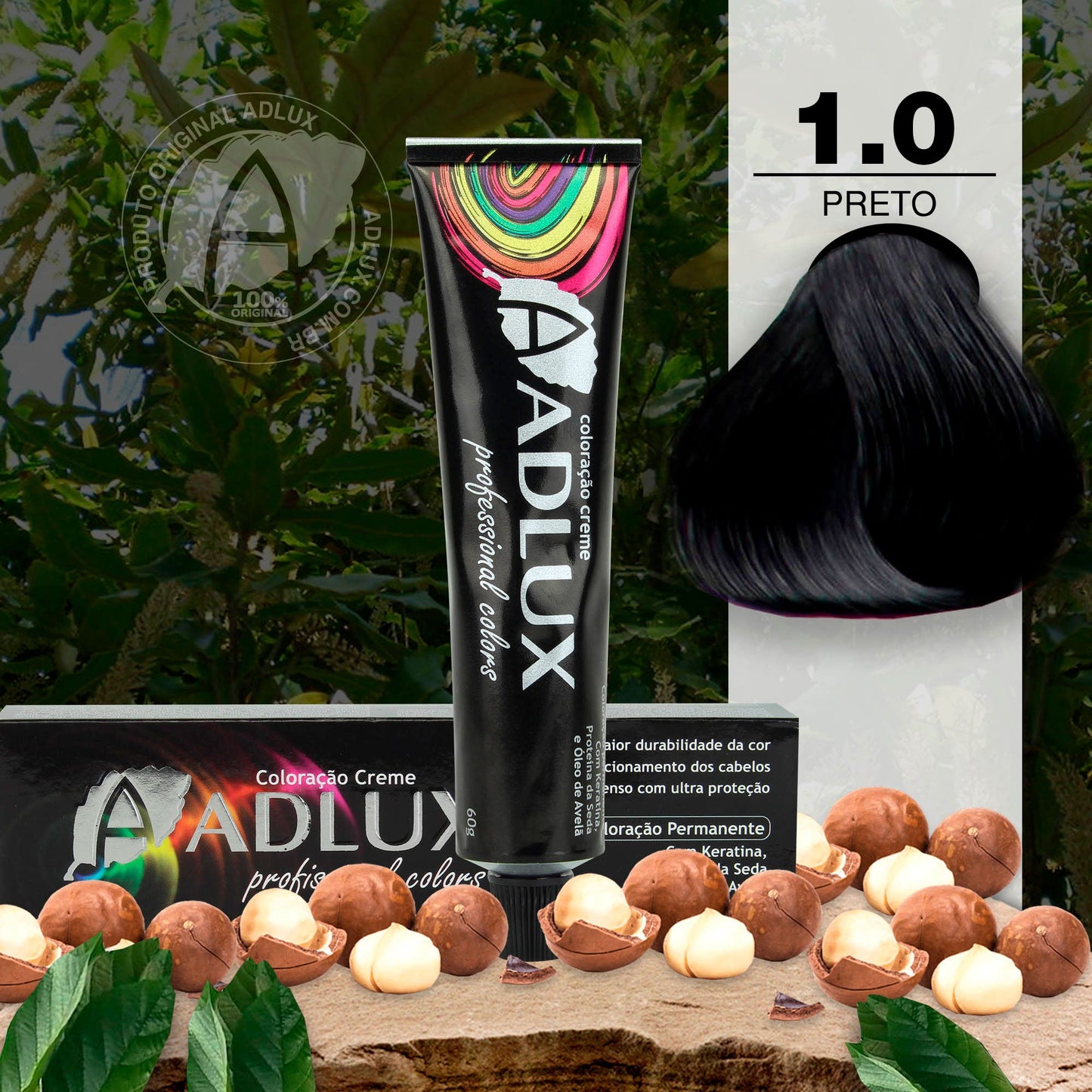 Tinte en Crema Adlux 1.0 Negro - 60g