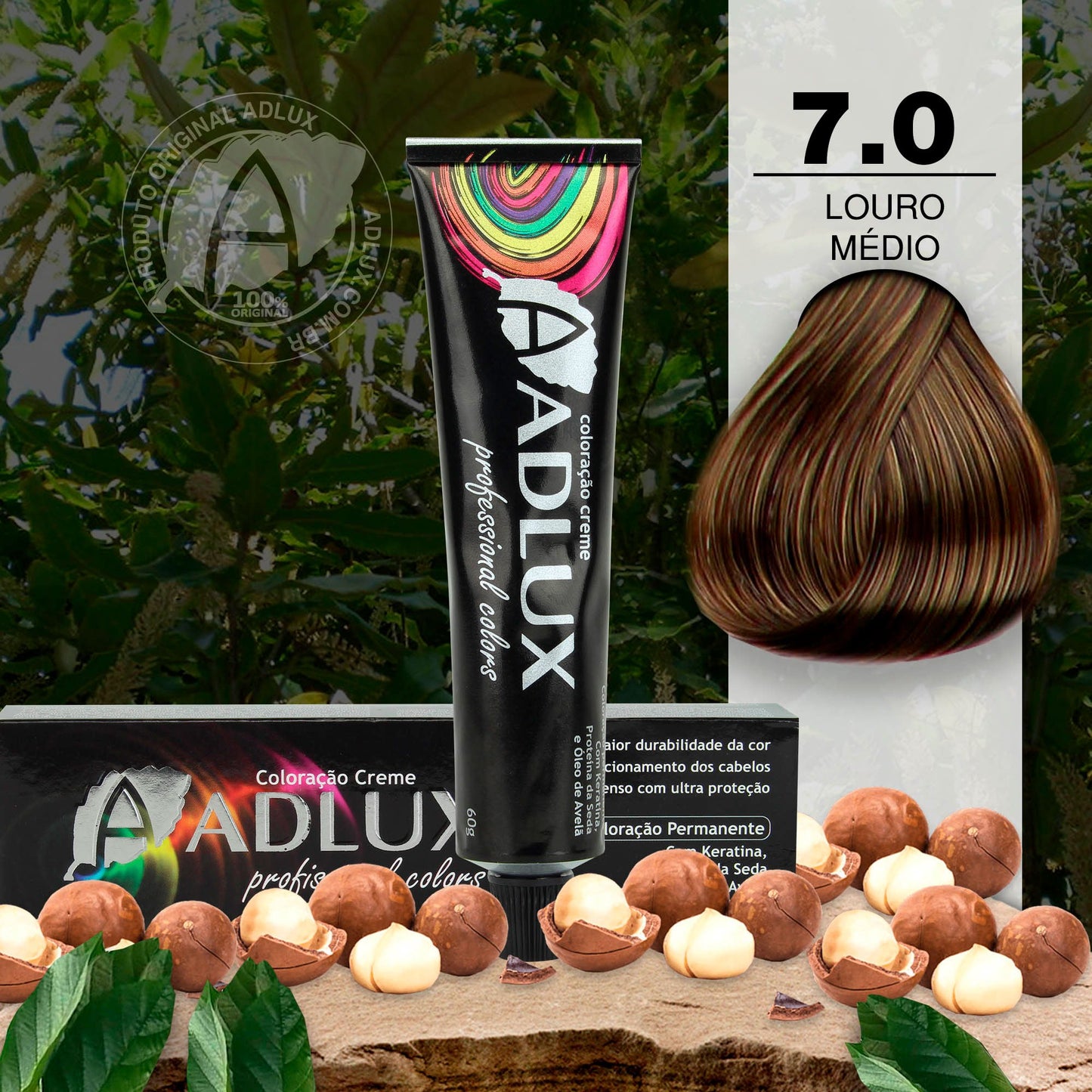 Tinte en crema Adlux 7.0 Rubio Medio - 60g