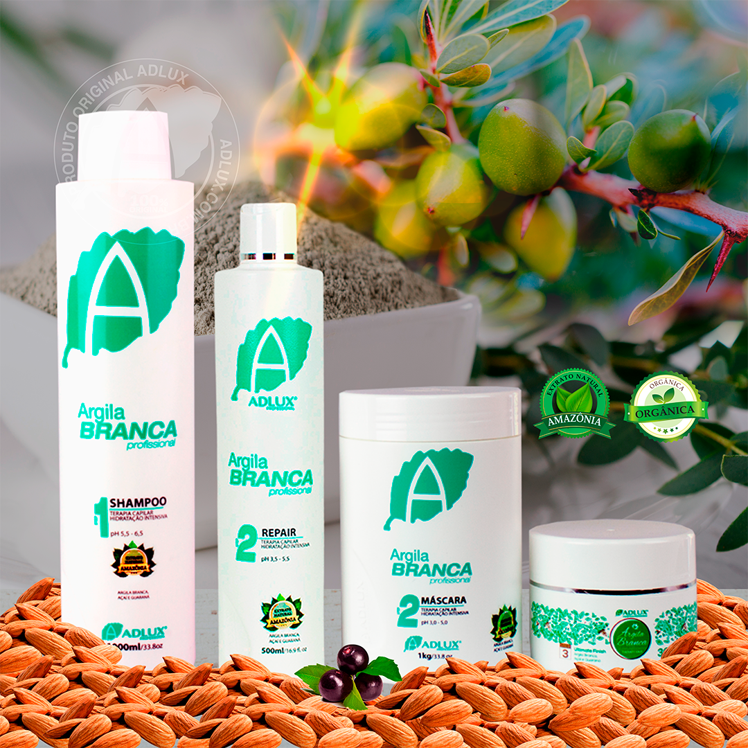 Kit Argila Branca Profissional - 4 Passos