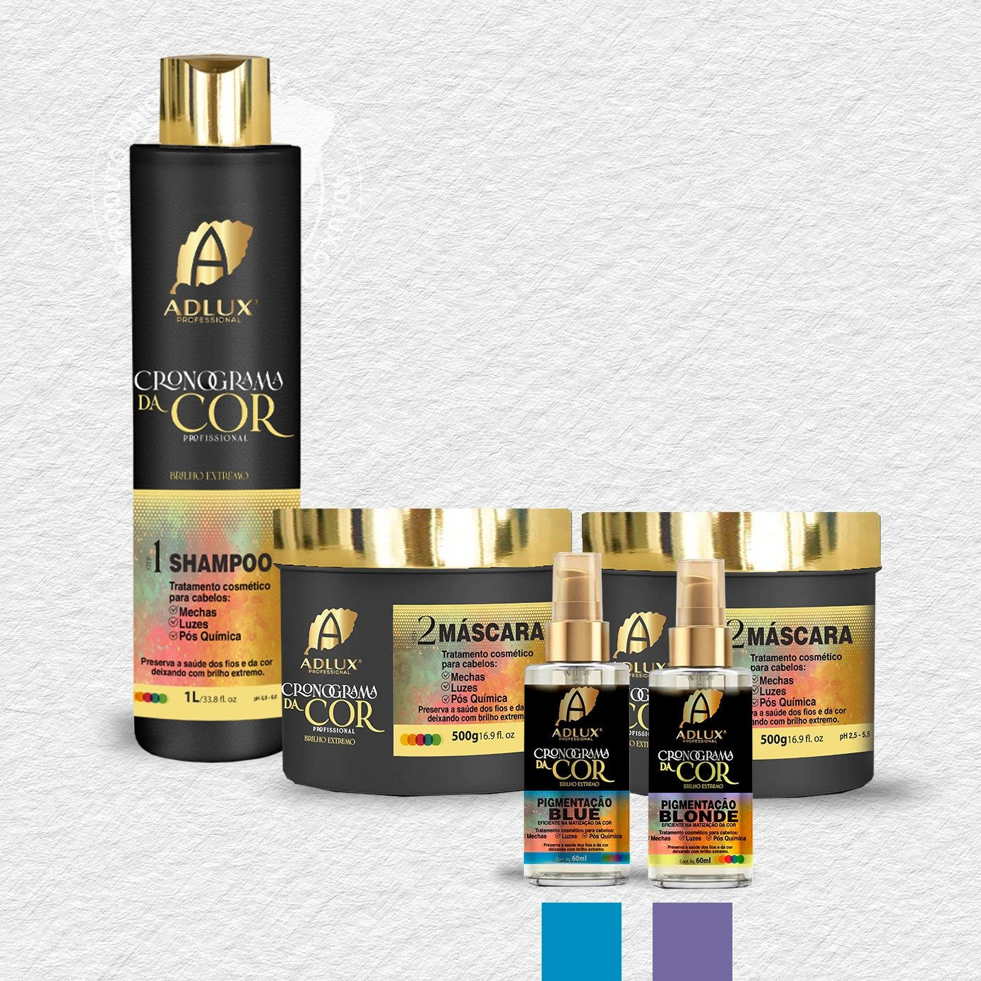 Kit Cronograma del Color Profesional - 2 Pasos (BLUE - BLONDE)