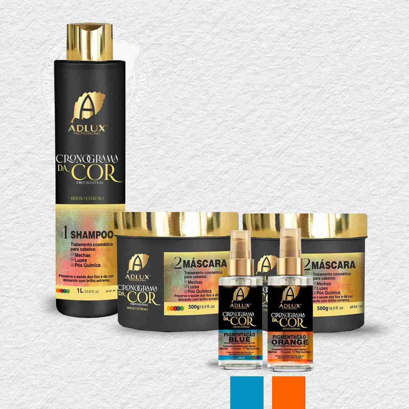 Kit Cronograma de Coloración Profesional - 2 Pasos (AZUL - NARANJA)