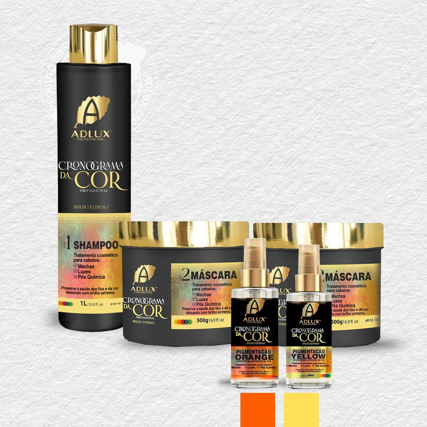 Kit Cronograma del Color Profesional - 2 Pasos (NARANJA - AMARILLO)
