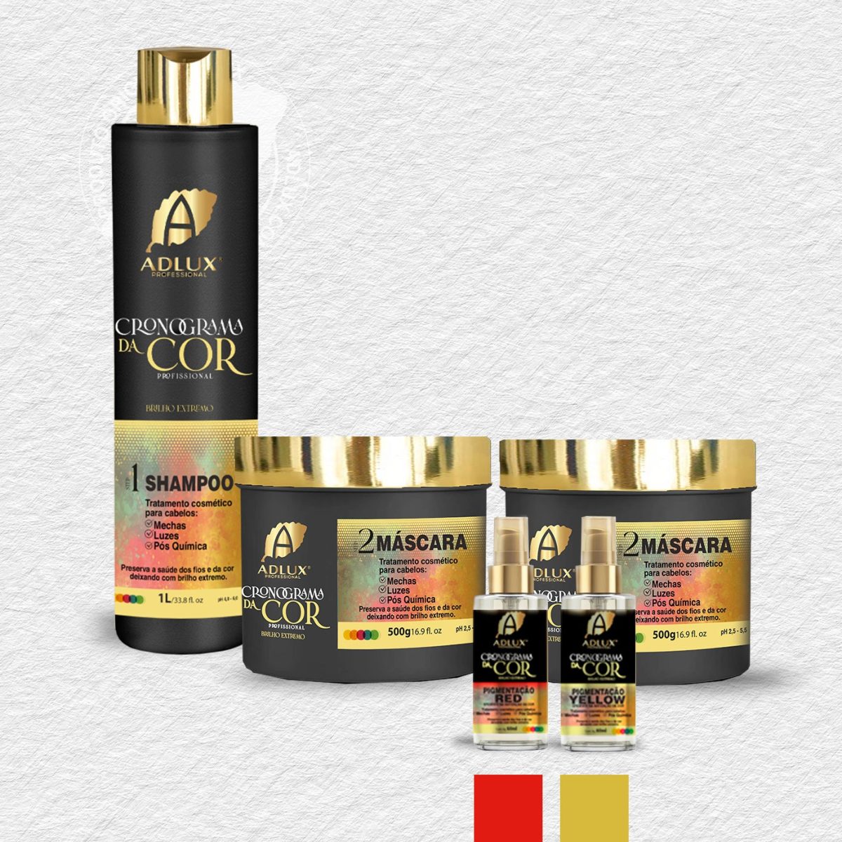 Kit Cronograma del Color Profesional - 2 Pasos (ROJO - AMARILLO)