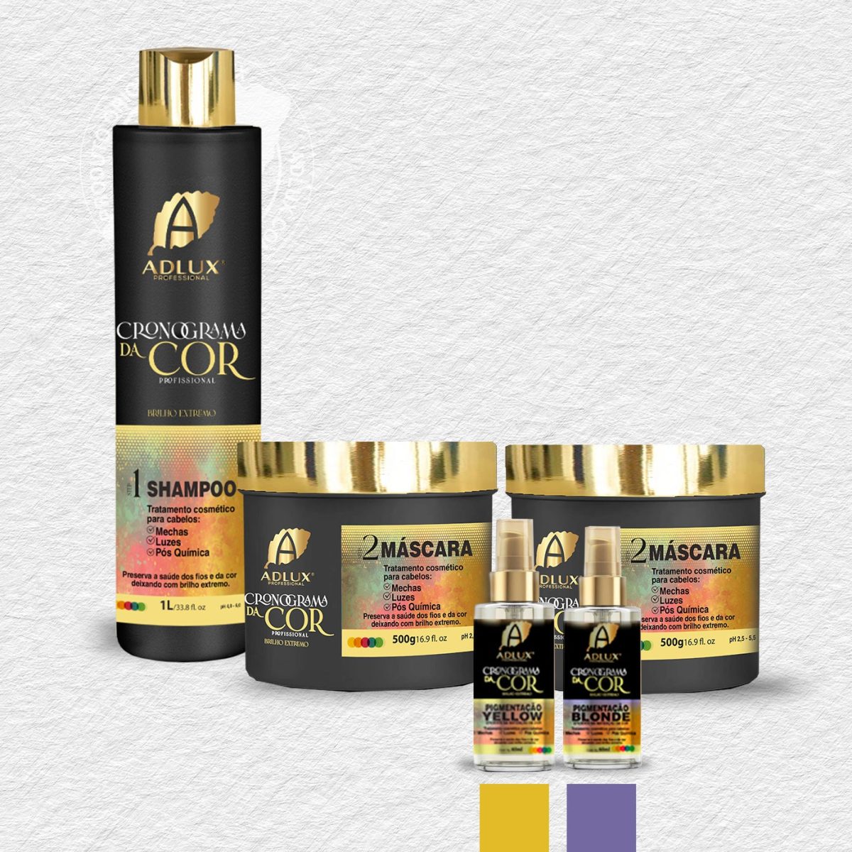 Kit Cronograma del Color Profesional - 2 Pasos (AMARILLO- RUBIO)