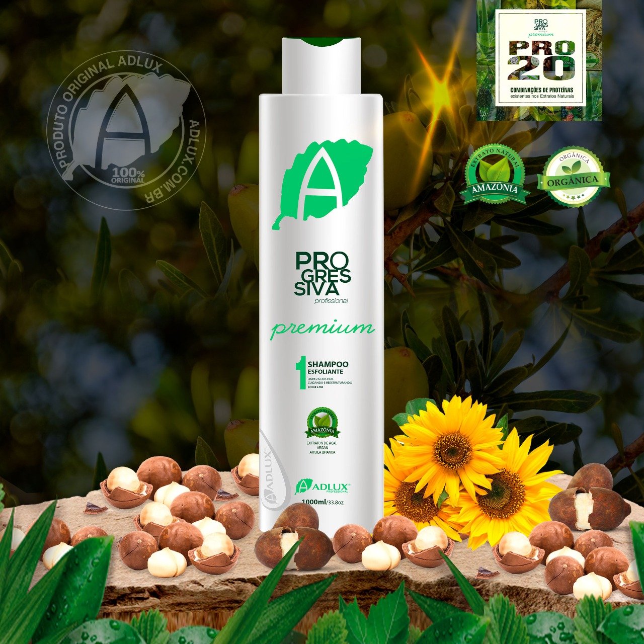 Shampoo Esfoliante Premium Pro 20 - 1L