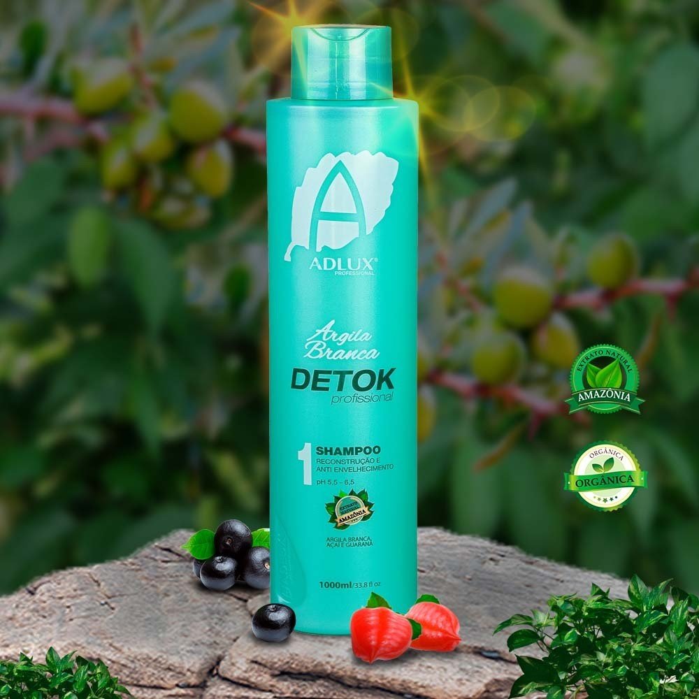 Argila Branca Detok Shampoo Profissional - 1l