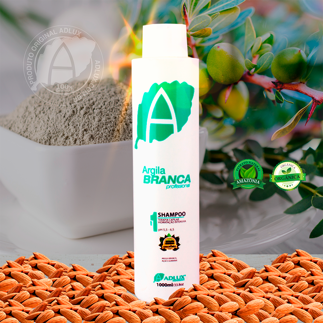 Argila Branca Shampoo Profissional - 1l