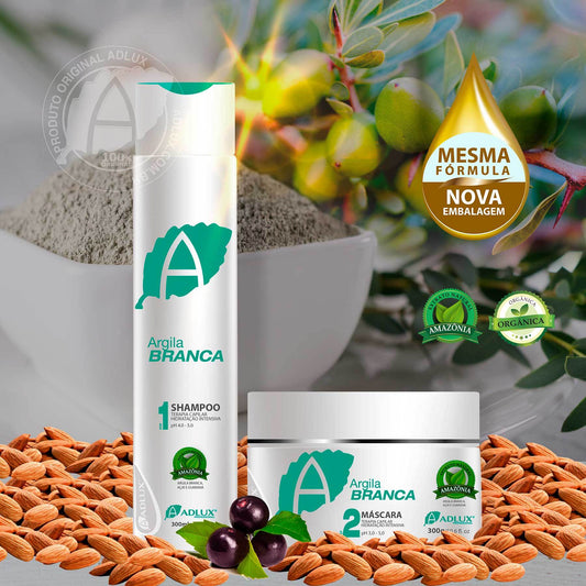 Kit Argila Branca Manutenção - 2 Passos