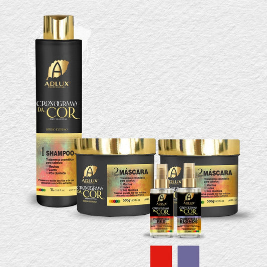 Kit Cronograma da Cor Profissional- 2 Passos (RED - BLONDE)