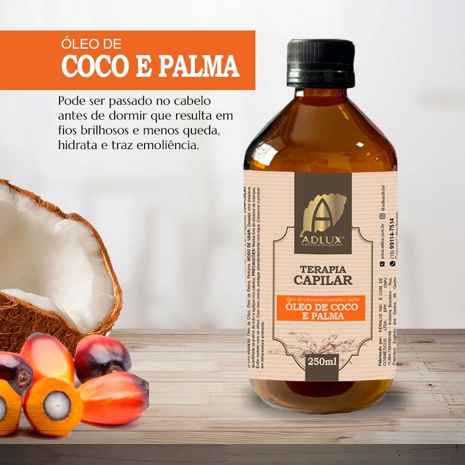 Óleo Vegetal de Coco e Palma 250ML