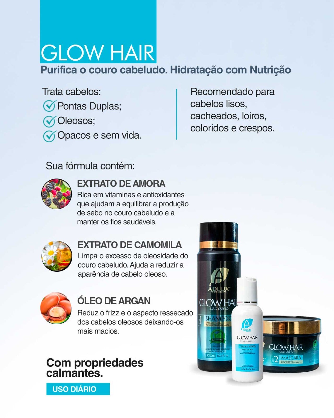 Kit Glow Hair Manutenção – 2 Passos (Lançamento)